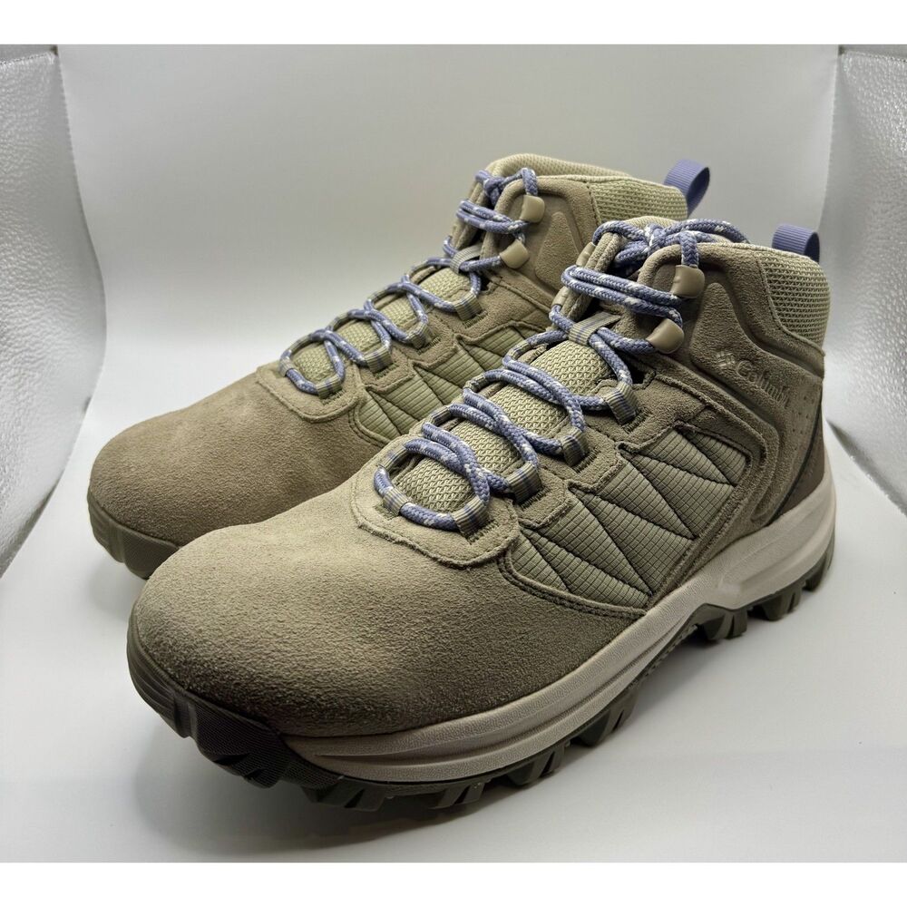 Columbia Transverse Suede Waterproof Hiking Shoes Women’s Size 9.5 Canvas Tan